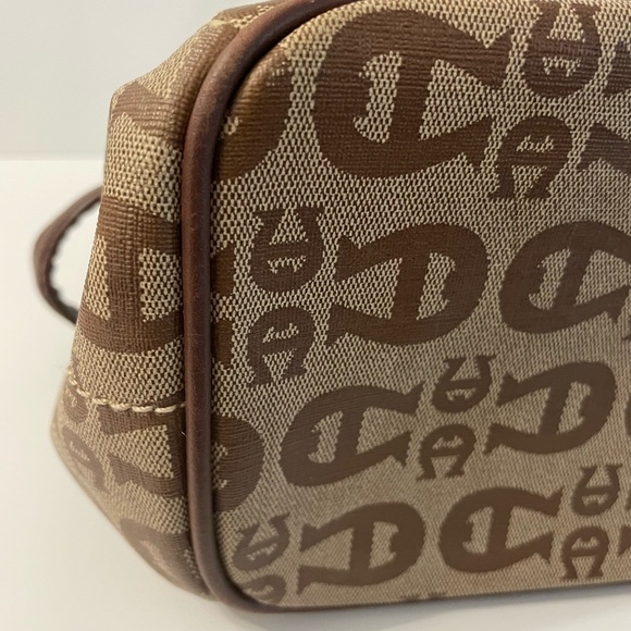 Etienne Aigner Designer Signature Logo Woman’s Purse Satchel Shoulder Bag Brown - Picture 6 of 14